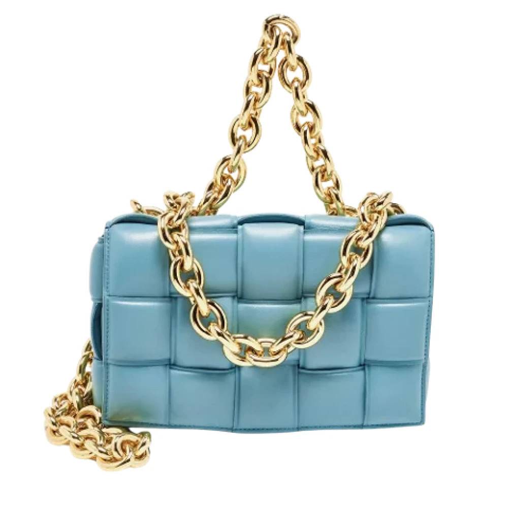 Bottega Veneta Vintage Pre-owned Laeder bottega-veneta-tasker - Vintage - Dame - Blå - ONE SIZE - Uld