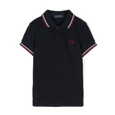 Fred Perry Kids - pikétröja med broderad logotyp - barn - bomull - 6 mån. - Blå