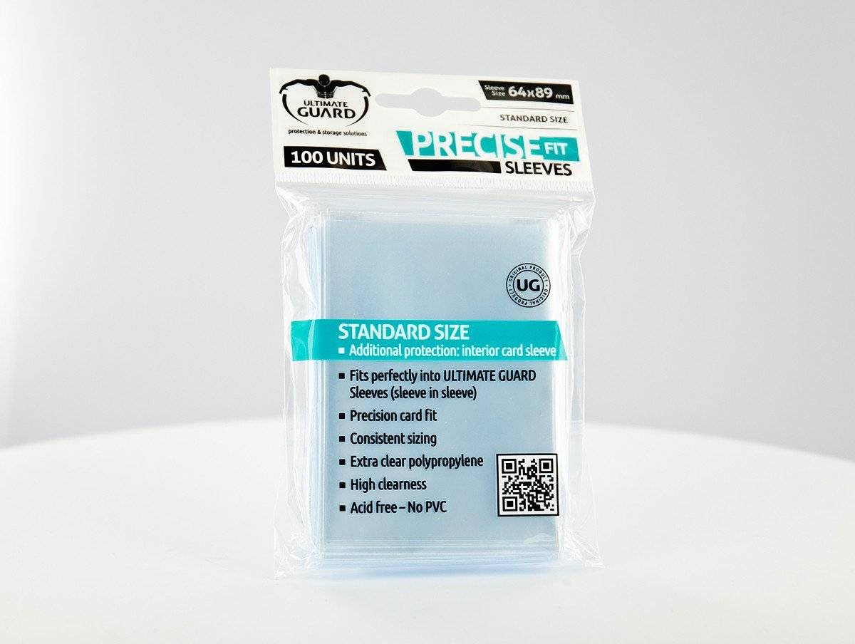 Ultimate Guard Precise-Fit kortlommer - Resealable Standard 64x89mm (100)