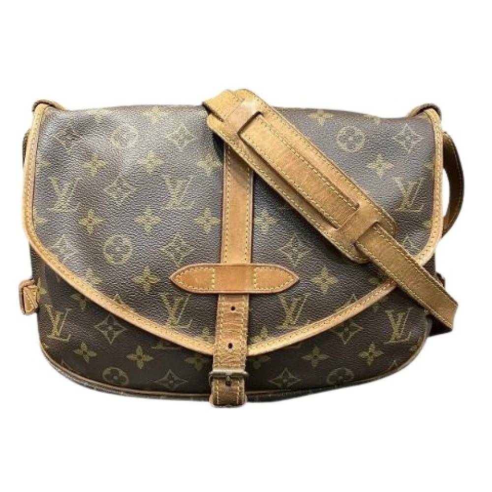 Louis Vuitton Vintage Pre-owned Saumur Monogram Skuldertaske - Vintage - Dame - Brun - ONE SIZE - Uld
