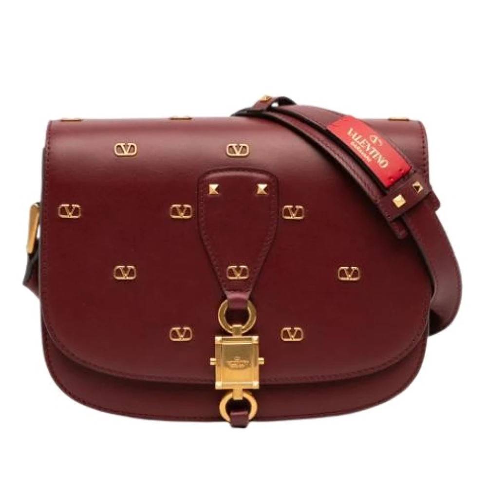 Valentino Vintage Pre-owned Læder Crossbody Taske - Vintage - Dame - Rød - ONE SIZE - Læder