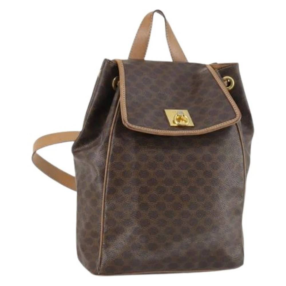 Celine Vintage Pre-owned Vintage Læder Rygsæk - Vintage - Dame - Brun - ONE SIZE - Læder