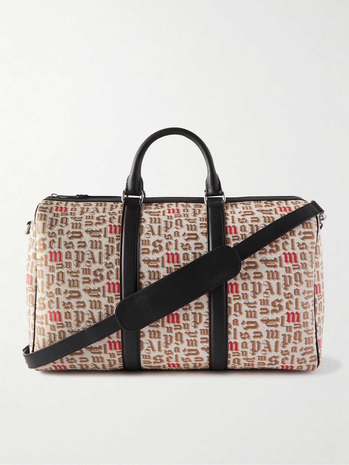 Moncler Genius - 8 Moncler Palm Angels Leather-Trimmed Logo-Jacquard Weekend Bag - Men - Neutrals