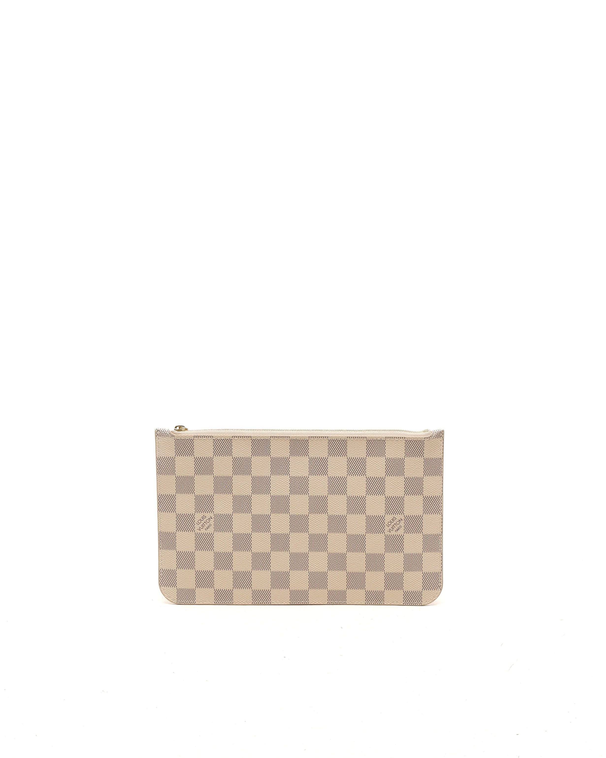 Louis Vuitton Damier Azur Neverfull Pouch - White (One Size)