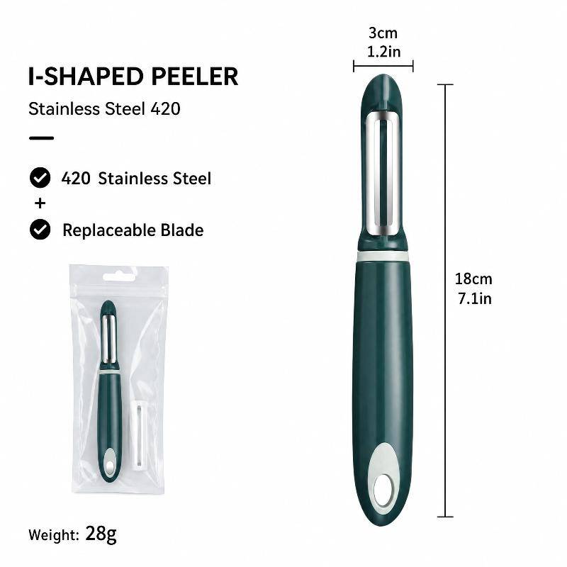 Stainless Steel Vegetable Fruit Peeler Non-Slip Handle Portable Sharp for Home Kitchen Backyard Camping Cooking