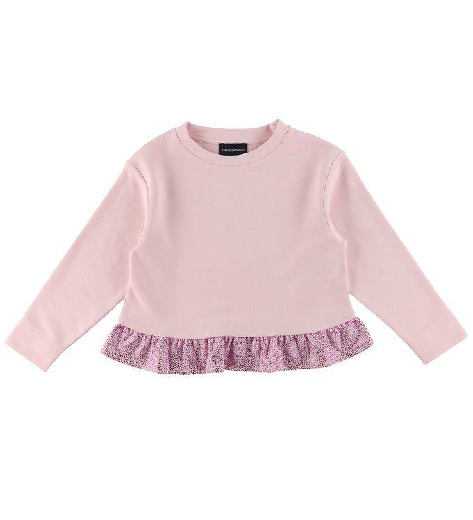 Emporio Armani Sweatshirt - Lilla Chiaro m. Similisten - Emporio Armani - 6 år (116) - Sweatshirt