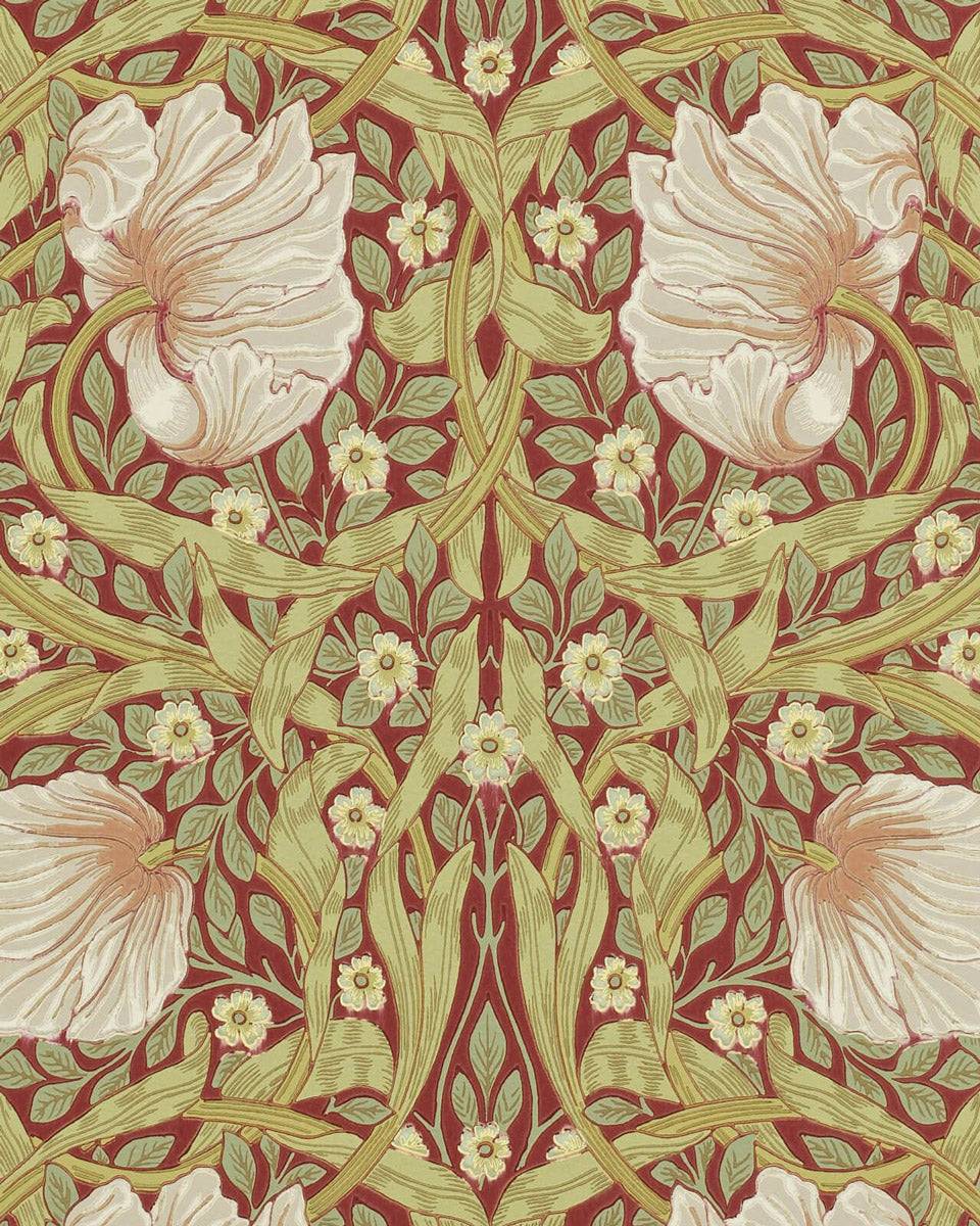 William Morris & Co. Tapet - Pimpernel Brick/Olive