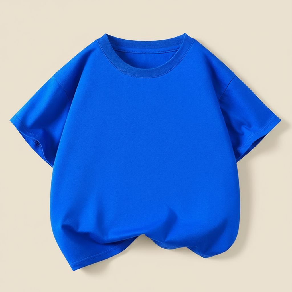 SimpleWear – Casual & Mjuk – Relax Fit T-shirt med rund hals Blå / 130 (7–8 år) | Pedagogiska Träleksaker