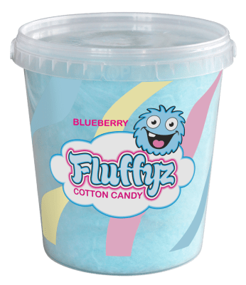 Sockervadd på burk - Blåbär, 50 gram. Fluffyz
