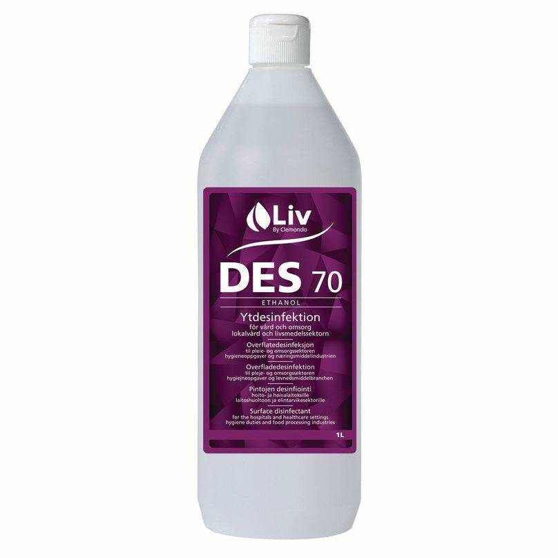 Liv DES 70 ytdesinfektion 1 l, OBS! Utg datum se mer info