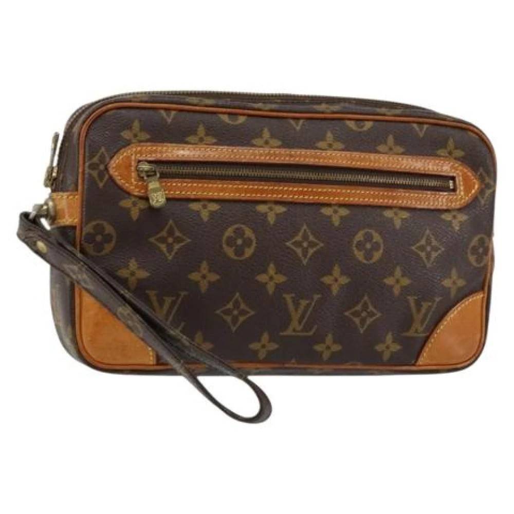 Louis Vuitton Vintage Pre-owned Canvas Clutch - Vintage - Dame - Brun - ONE SIZE - Tyl