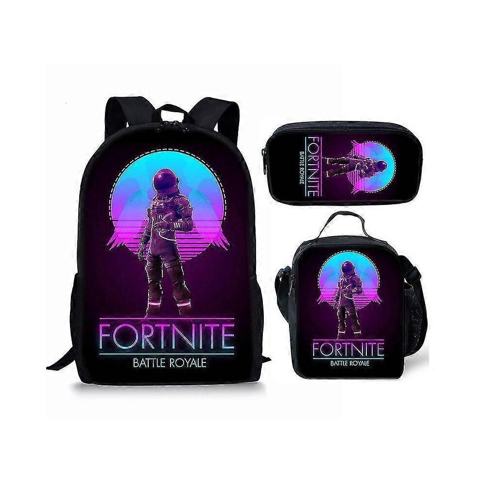 (Only a backpack, 28) Fortnite Printed School Bag Children's Backpack Or Satchel Or Pen Bag Or Three-piece Set