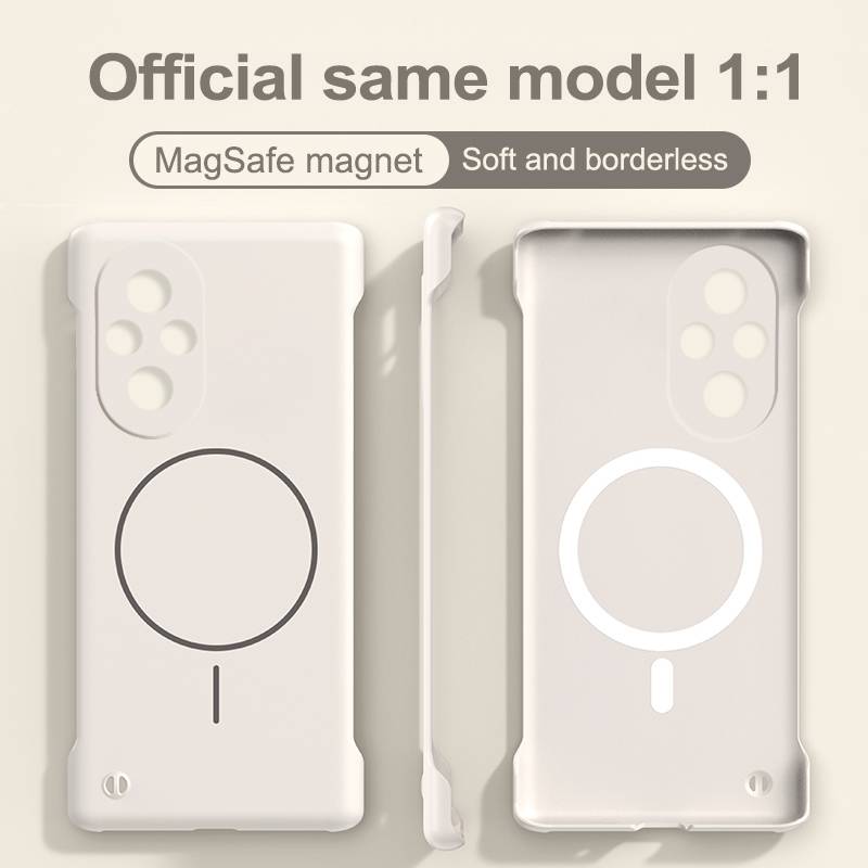 Frameless Magnetic Wireless Charging Phone Case For Honor 300 200 100 90 70 50 X9C Magic 5 6 7 Lite Pro Slim Hard Back Cover