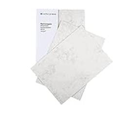 Betterpress® 25 ark DIN A4 120 g/m² marmorpapper brevpapper grått på båda sidor marmorerat papper i hög kvalitet – premium perfekt som meny och certifikat att skriva ut själv