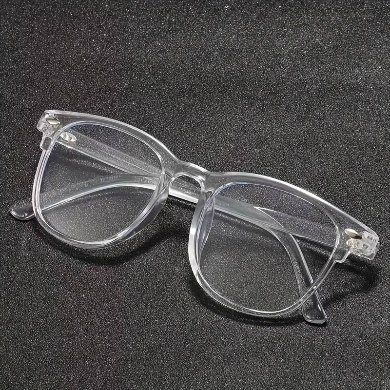 1 Pair Of Unisex Oval Blue Light Glasses, Easy Transparent And Lenses, Comfortable Plastic Hinges, Suitable For Computer, Gaming, Tv Phone Use, Tv Viewing, Modern Frame, High Quality Lenses