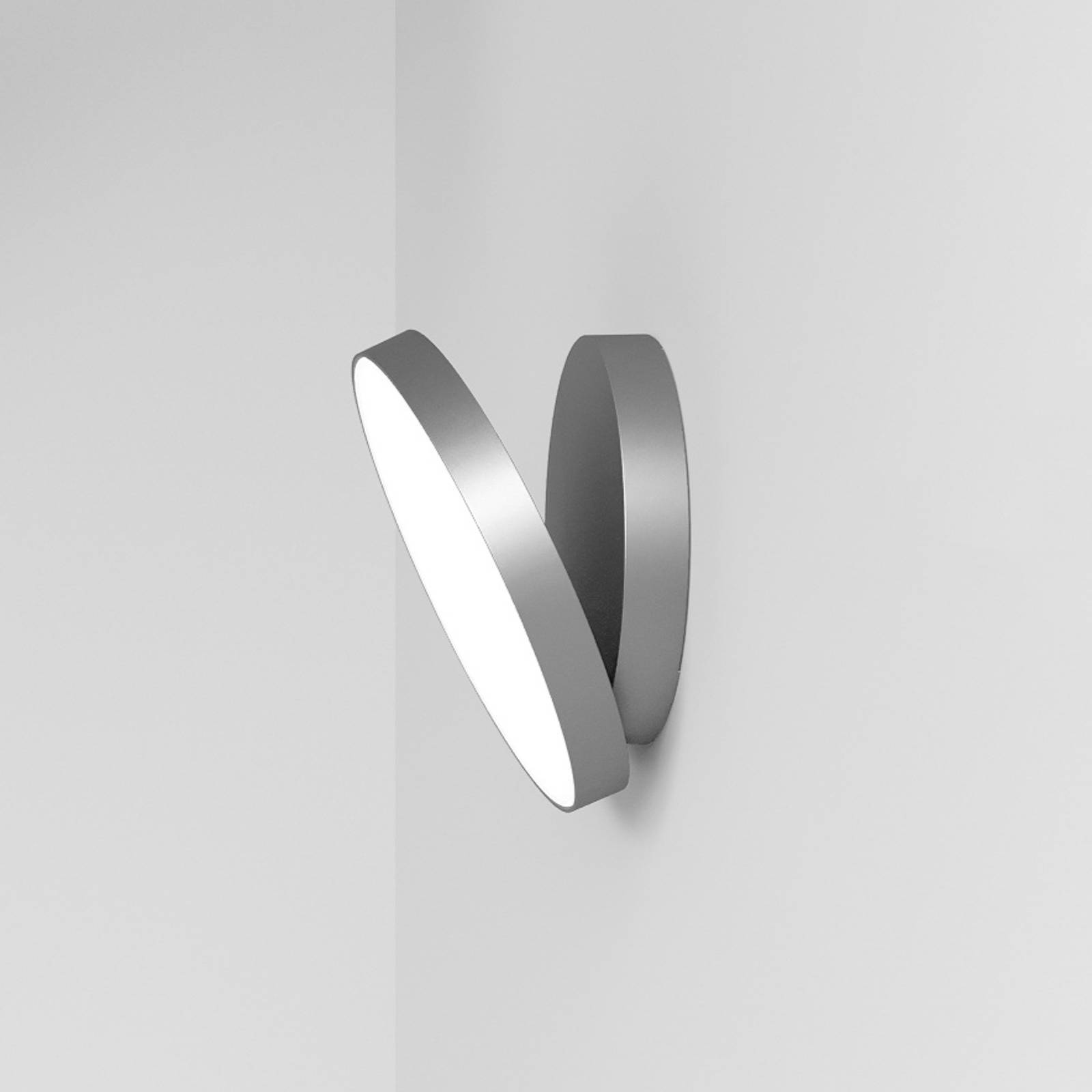 Rotaliana Designer væglampe Venere W1, Aluminium/grå/zink, Stue/spisestue, Aluminium, Design