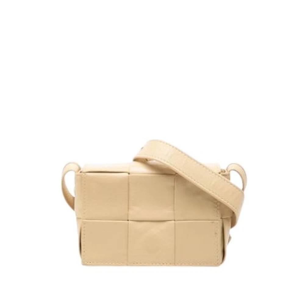 Bottega Veneta Vintage Pre-owned Woven Nappa Crossbody Bag - Vintage - Dame - Beige - ONE SIZE - Uld