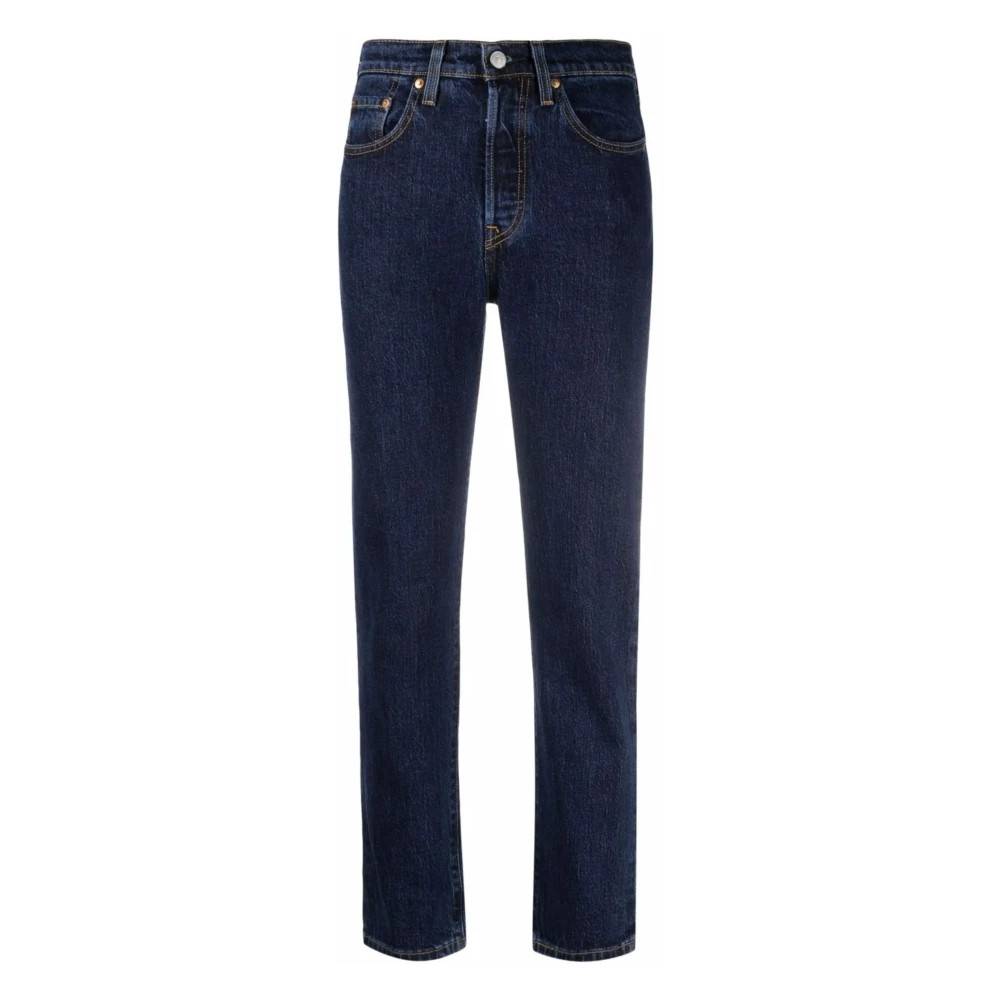 Levi's 501 Crop Salasa Stonewash - Jeans - Dame - Blå - W30 L28 -
