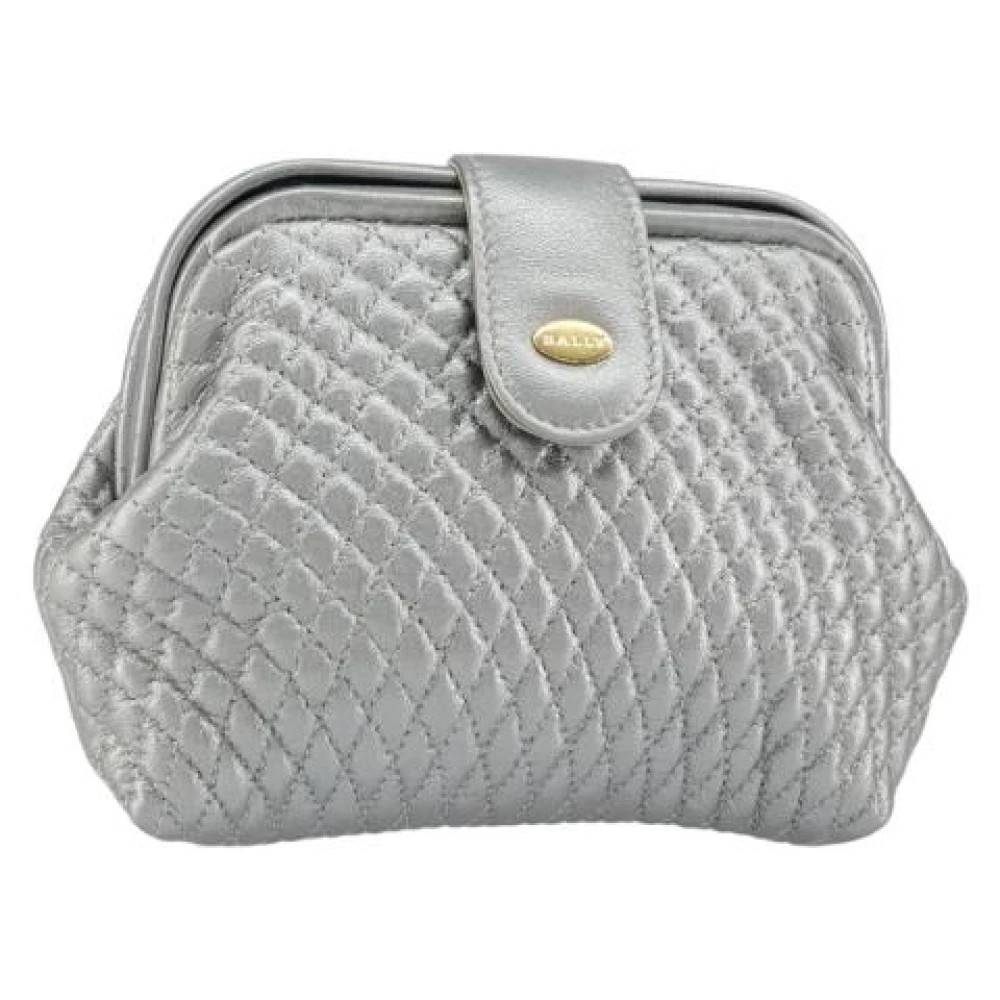 Bally Pre-owned Pre-owned Leather Clutch - Vintage - Dame - Grå - ONE SIZE - Læder