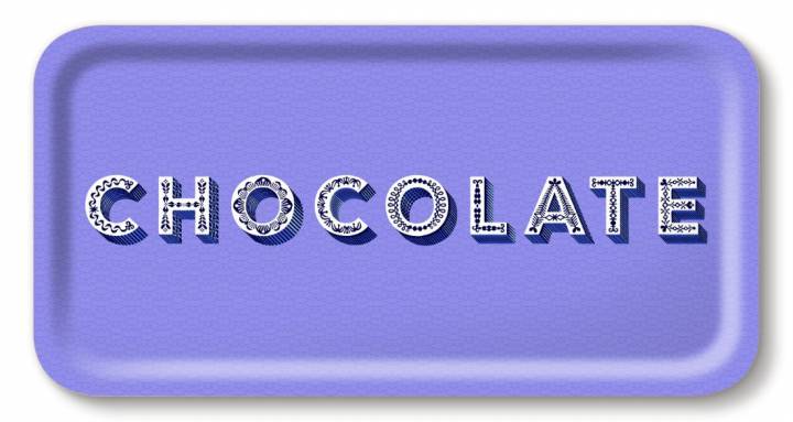 Chocolate Bricka 43x22 Cm - Bluebell