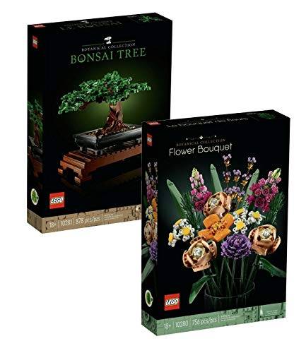 Bundle-Set: Lego Creator Expert Botanical Collection Set: 10280 blombukett blombukett 10281 bonsai träd bonsai träd