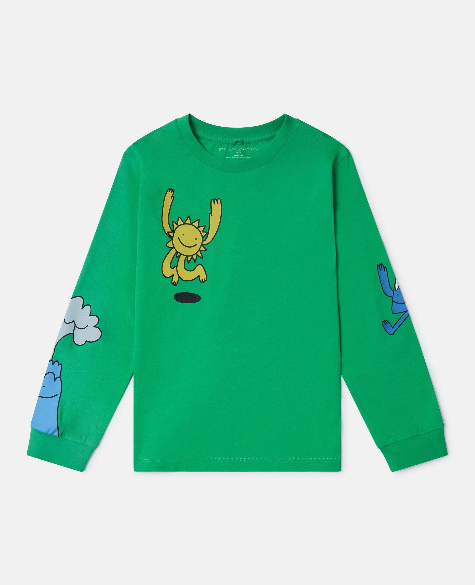 Stella McCartney - Earth Friends Graphic Long-Sleeve Top, , Size: 14