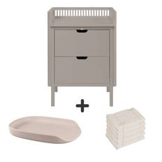 Sebra Skötbordet m. Lådor - Jetty Beige - Bundle 3