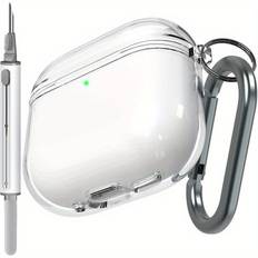 TEMU Kekoa For Airpods 4 Case - , Anti-yellowing Tpu Cover With Active Noise Cancellation, Includes Keychain & Cleaner Kit