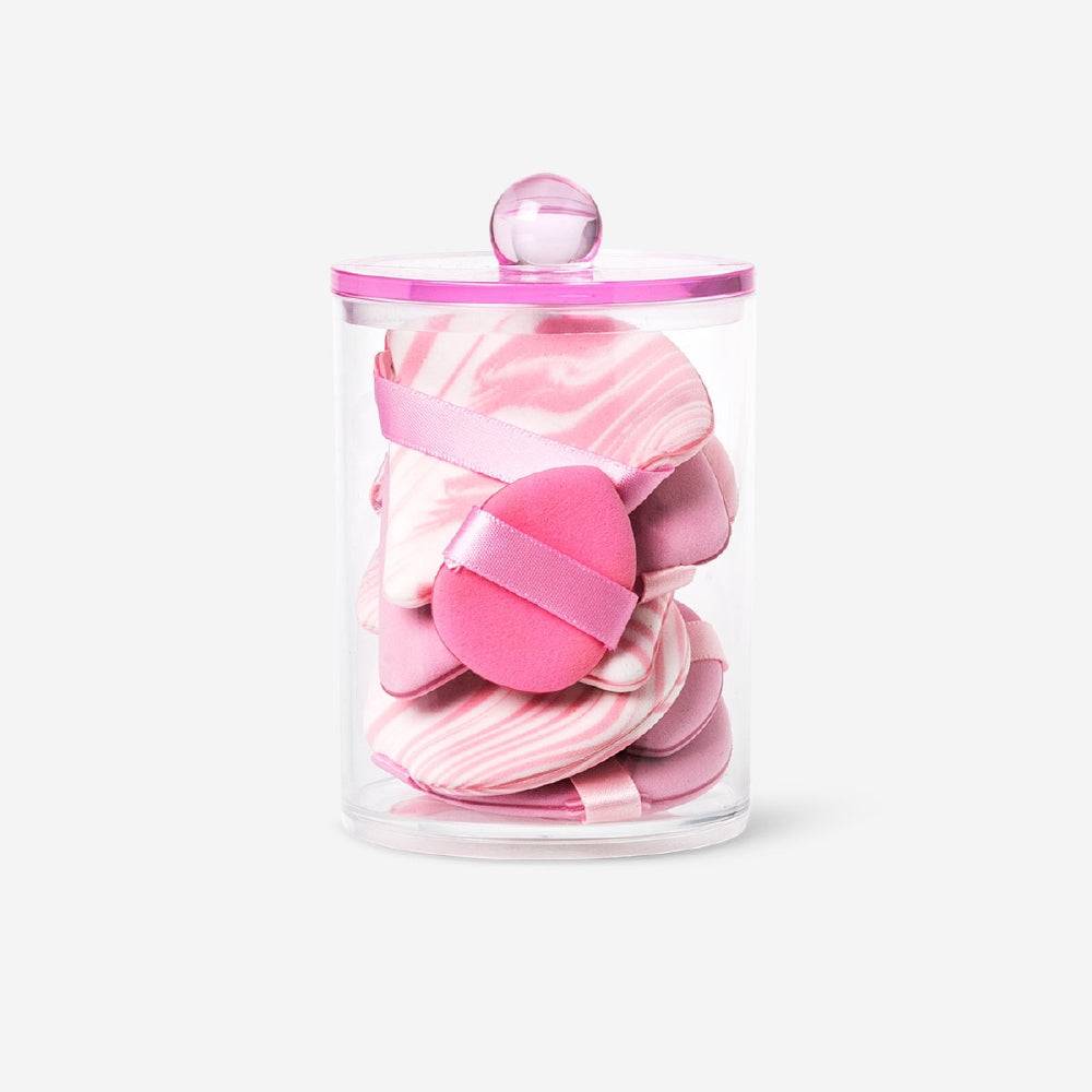 Storage jar with blender sponges