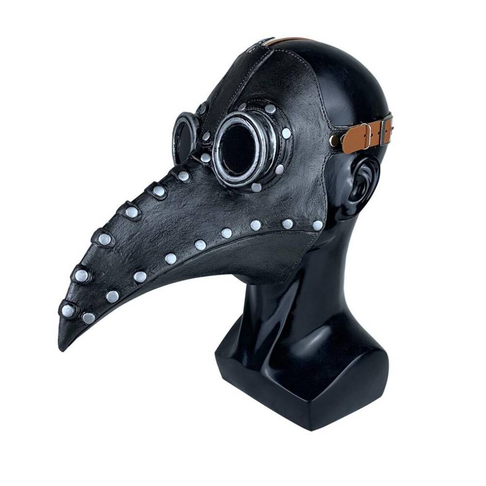 Latex Steampunk næbmaske til Halloween Cosplay