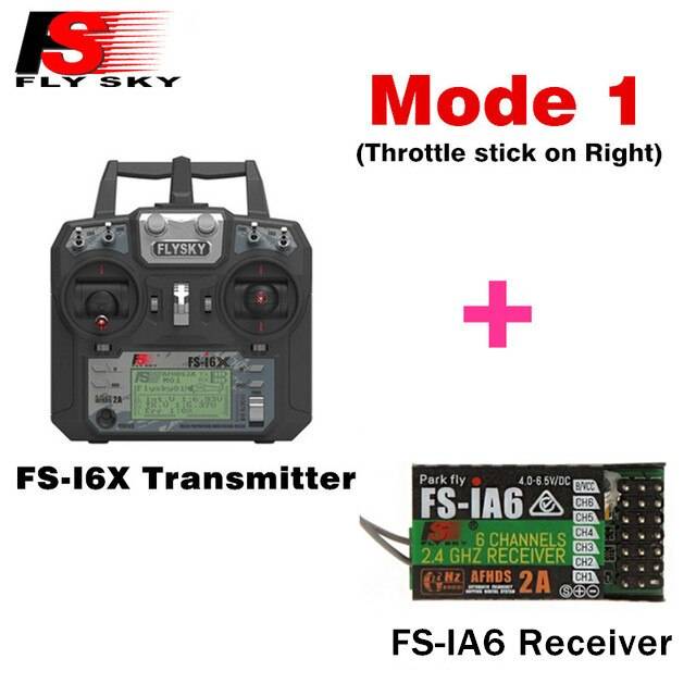 Original flysky fs -i6x 10ch 2.4 ghz afhds 2a rc-sändare med fs -ia6b fs -ia10b fs -x6b fs -a8s- mottagare för rc flygplansläge 2 - Fs -i6x med ia6 r