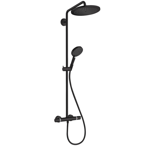 Hansgrohe Raindance Croma Select S 280 duschset, vattenbesparande, matt svart