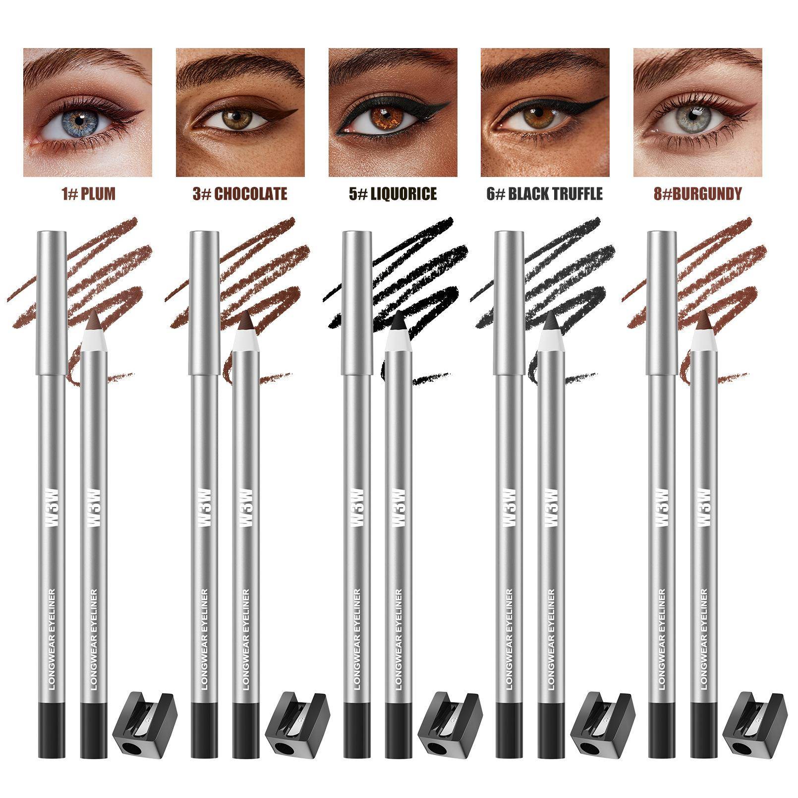 W3W Eyelinerpenna, Vattentät, Svettsäker Och Kladdfri Färgad Eyeliner Eyeliner