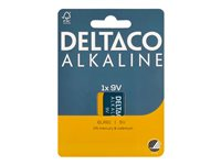 DELTACO - Batteri 6LR61 - alkaliskt - 800 mAh