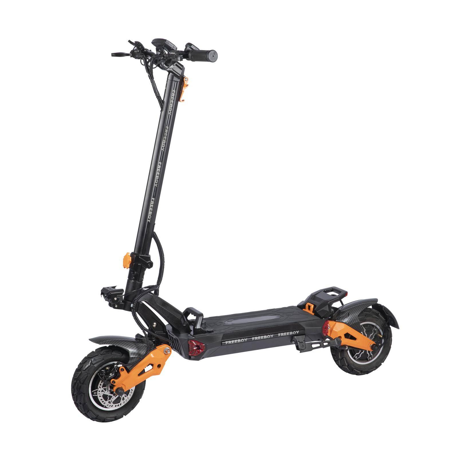 Off‑Road Dual Motor Electric Scooter FREEBOY H9 6000W 60V 30Ah Long Range Folding Adult E‑Scooter