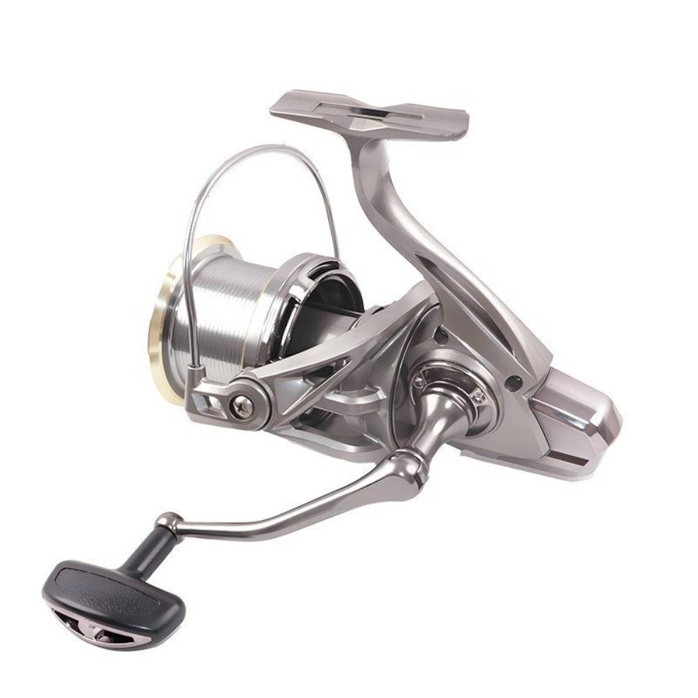 Metal Spool Spinning Reel Gear Ratio 4.8:1 Heavy Duty Fishing Reel Smooth Dual Drag Cast Fishing Reel Euro Carp Fishing