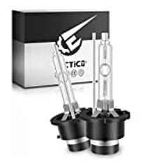 TECTICO D2S Xenonlampor 35W 6000K Ultra Is Vit +300% Mer Ljusstyrka 12V Bil HID Strålkastare Lampa Auto Lamp, 2 Styck