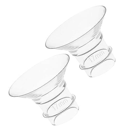 2st Flänsinsatser, 17mm Silikonbröstpumpflänsinsats Bärbara Bröstpumpstillbehör Kompatibel med Medela/Spectra/TSRETE/Momcozy S9/S12/S9Pro/S12Pro