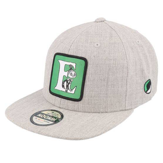 Moomin - Grå snapback Keps - Kids Moomin Alphabet - E Heather Grey Snapback @ Hatstore