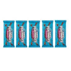 Feastables MrBeast Milchschokolade Schokoriegel – MR Beast Chocolate, 5 Schokoladentafeln á 60g - Seien Sie der Erste, der den neuesten riegel probiert – Ideal als Geschenk und Geburtstagsfeiern.