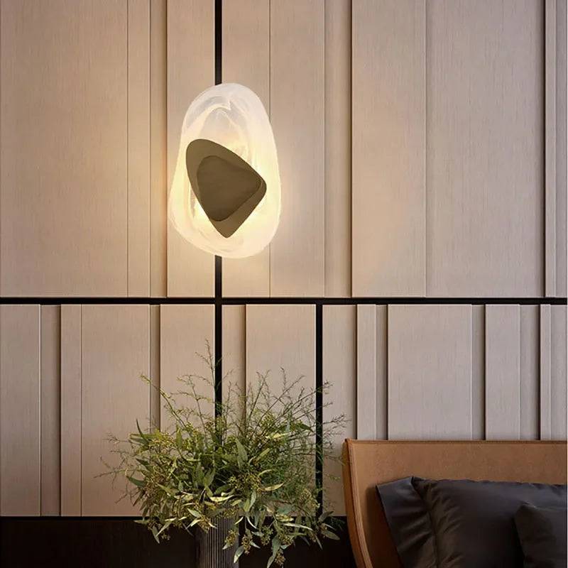 GlowElegance – LED Vägglampa för Sovrum & Vardagsrum - Guld / Kallt Vitt