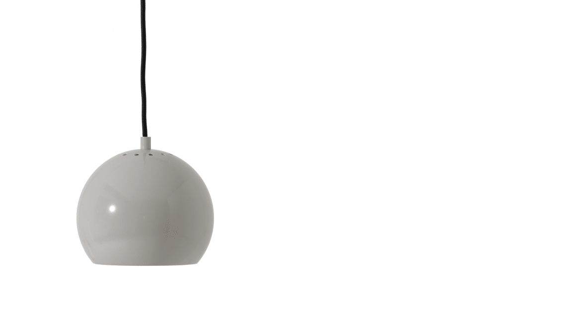 FRANDSEN BALL Ø18 GLOSSY PALE GREY PENDEL