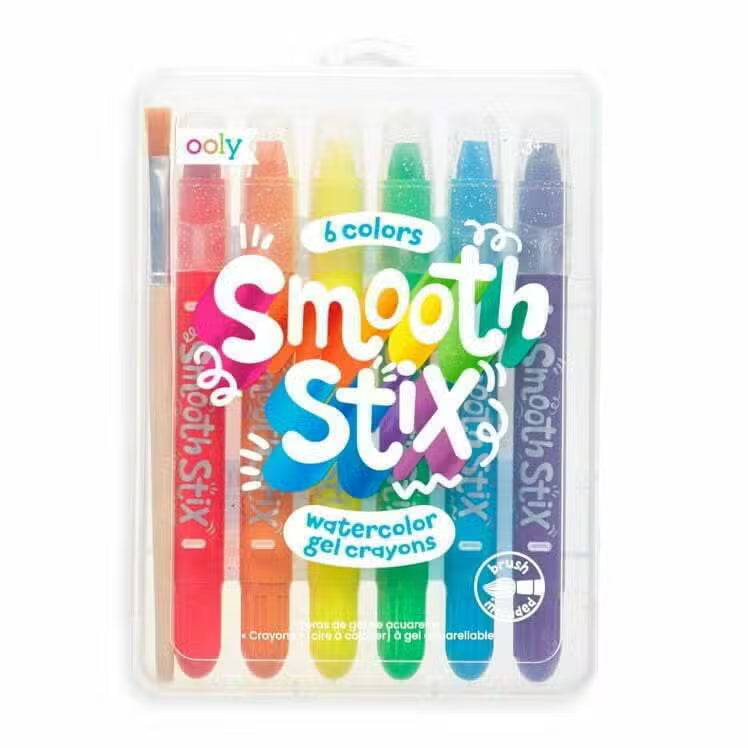 Ooly Gel Farvekridt Smooth Stix - 6 pak