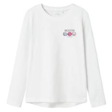 Name It Tröja - Moods - NkfVix - Bright White m. Tryck - Name It - 13-14 år (158-164) - Tröja