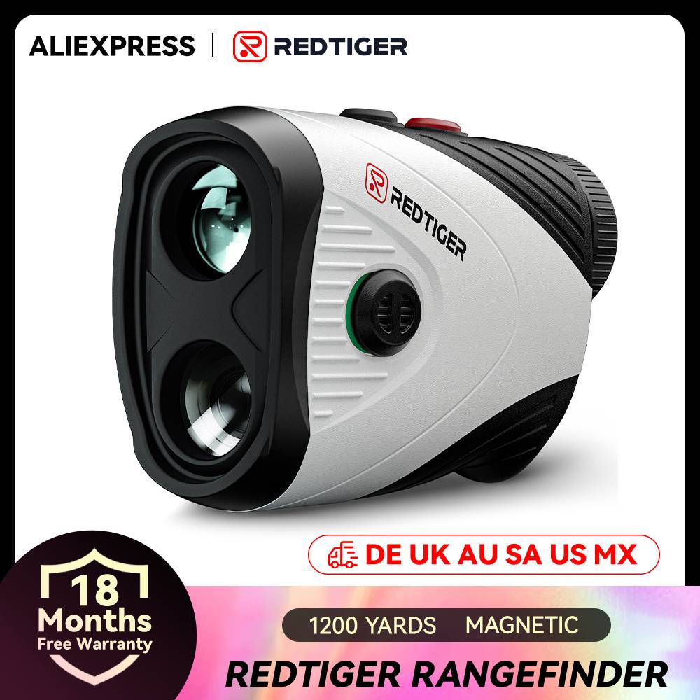 REDTIGER Golf Rangefinder with Slope 1000M 1200 Yards Laser Range Finder Golfing 7X Magnification Rechargeable Range Finders