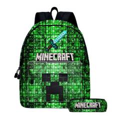 Rygsæk til drenge Børn Sort Minecraft Gamer Rygsæk Skole Rygsæk One Size V