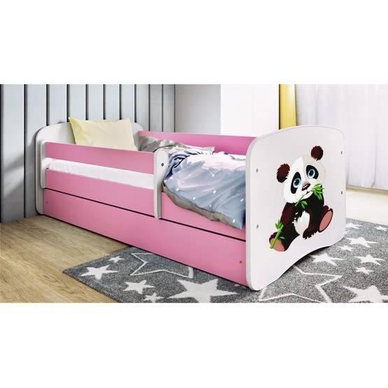 Kocot Kids Barnsäng - Babydreams Rosa Med Madrass - Panda 2 140x70 Cm
