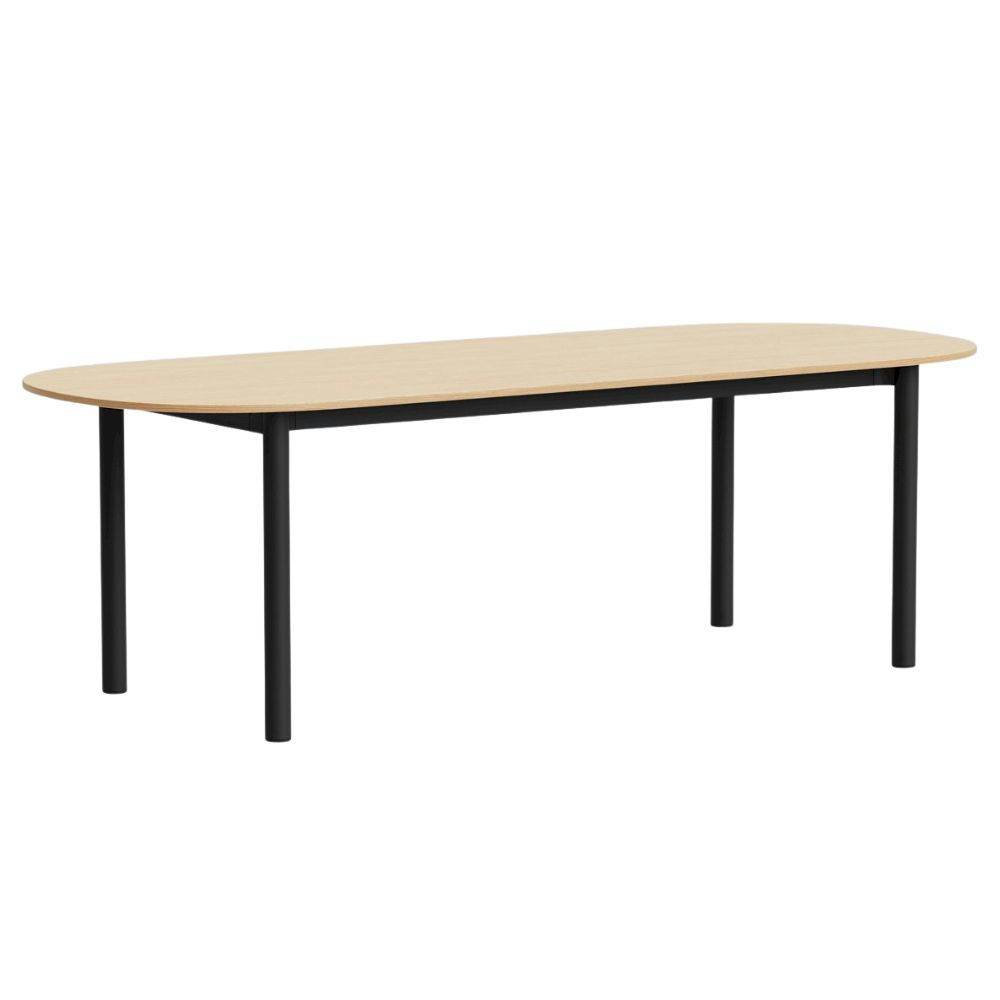 HAY Annex Table Oblong (L240 cm) Spisebord WB Lacquered Oak & Charcoal Aluminium