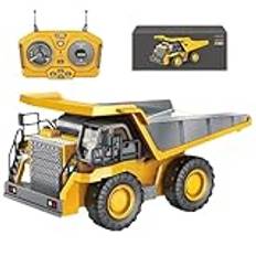 Remote Control Dump Truck, RC Construction Vehicle, Kids RC Dump Truck Toy, Rechargeable RC Car For Kids, Realistic Construction Truck, Dump Truck With Remote Control, Hållbar RC Construction Toy,