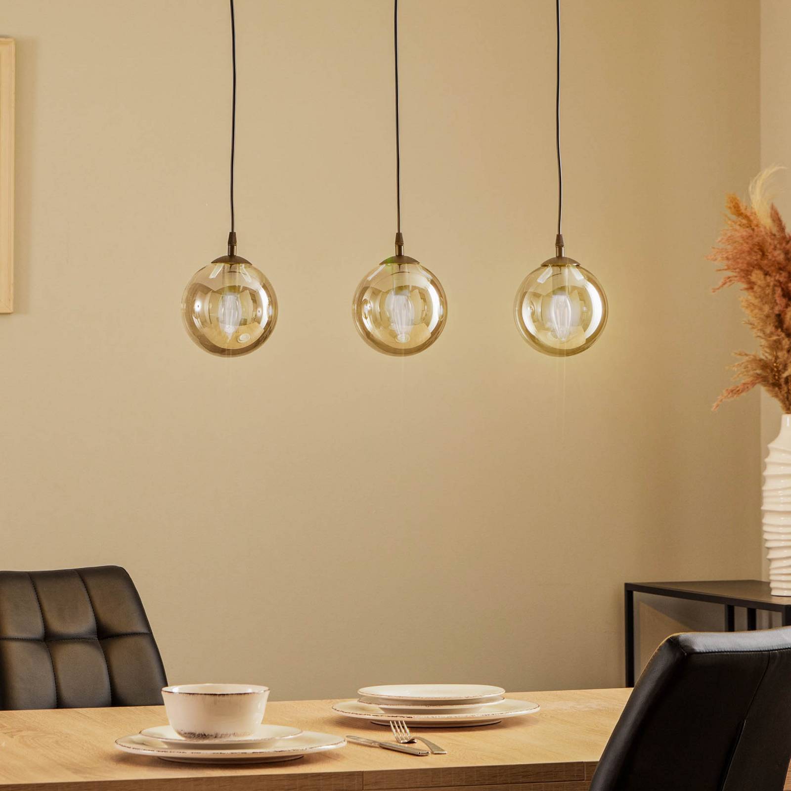 Glas pendellampa Glassy EMIBIG LIGHTING, dimbar, Svart, Vardagsrum / matsal, Glas, Modern, Pendellampa